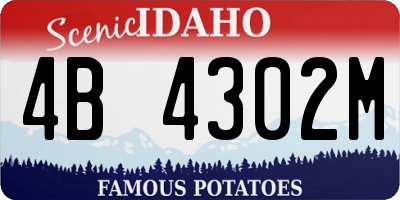 ID license plate 4B4302M