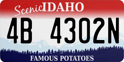 ID license plate 4B4302N