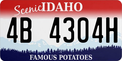 ID license plate 4B4304H