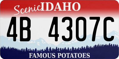 ID license plate 4B4307C