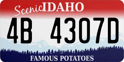 ID license plate 4B4307D