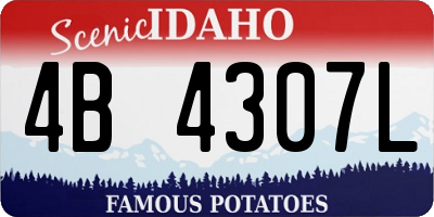 ID license plate 4B4307L
