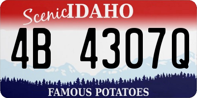 ID license plate 4B4307Q