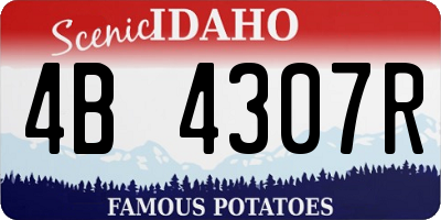 ID license plate 4B4307R
