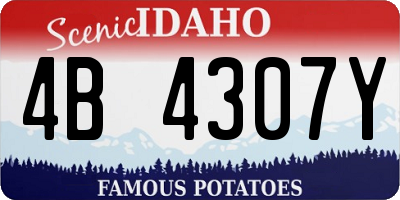 ID license plate 4B4307Y