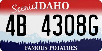 ID license plate 4B4308G