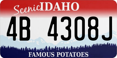 ID license plate 4B4308J