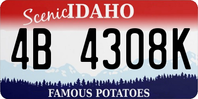 ID license plate 4B4308K
