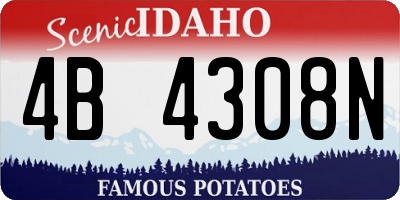 ID license plate 4B4308N