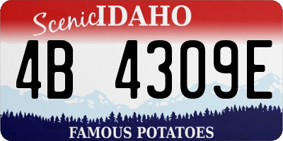 ID license plate 4B4309E