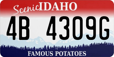 ID license plate 4B4309G