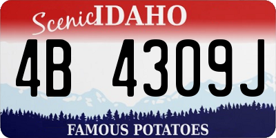 ID license plate 4B4309J