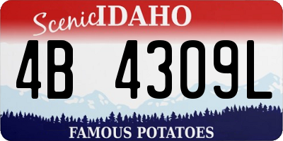 ID license plate 4B4309L