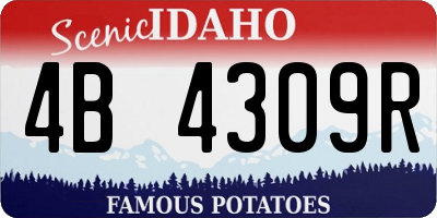 ID license plate 4B4309R