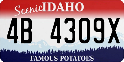 ID license plate 4B4309X