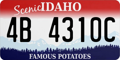 ID license plate 4B4310C