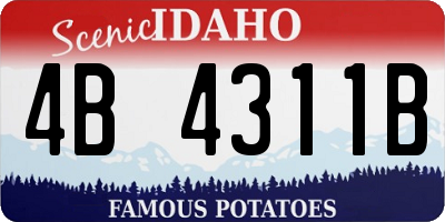 ID license plate 4B4311B