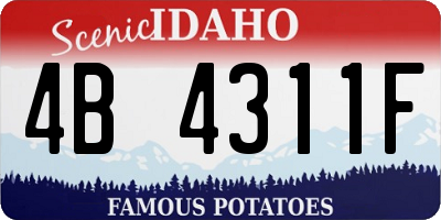 ID license plate 4B4311F