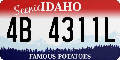 ID license plate 4B4311L