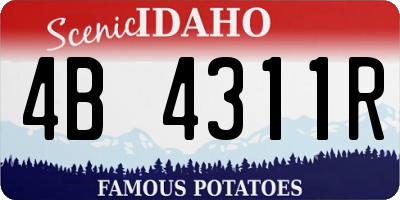 ID license plate 4B4311R