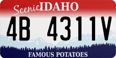 ID license plate 4B4311V