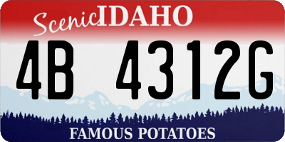 ID license plate 4B4312G
