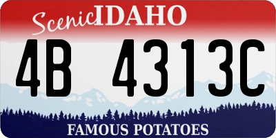 ID license plate 4B4313C
