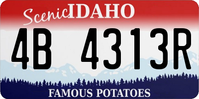 ID license plate 4B4313R