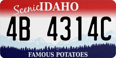 ID license plate 4B4314C