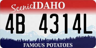 ID license plate 4B4314L