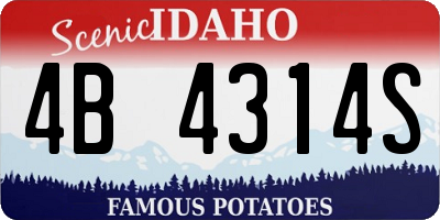 ID license plate 4B4314S