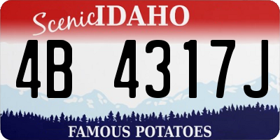 ID license plate 4B4317J