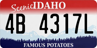 ID license plate 4B4317L