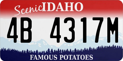ID license plate 4B4317M