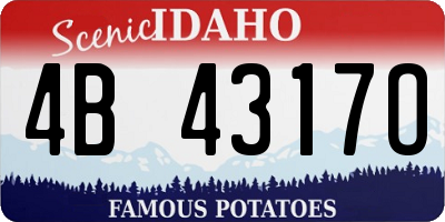ID license plate 4B4317O