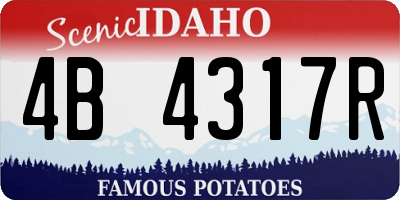 ID license plate 4B4317R