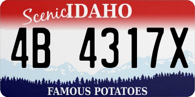 ID license plate 4B4317X