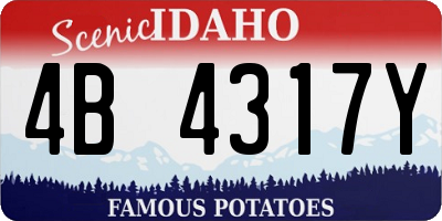 ID license plate 4B4317Y