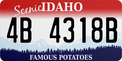 ID license plate 4B4318B