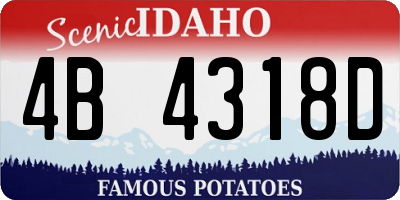 ID license plate 4B4318D