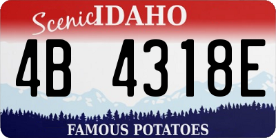 ID license plate 4B4318E