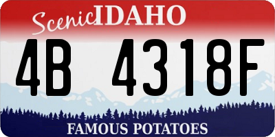 ID license plate 4B4318F