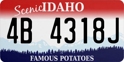 ID license plate 4B4318J
