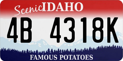 ID license plate 4B4318K