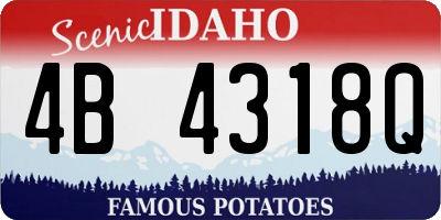 ID license plate 4B4318Q