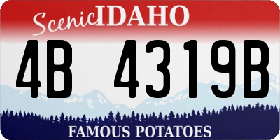 ID license plate 4B4319B