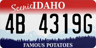 ID license plate 4B4319G