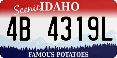 ID license plate 4B4319L