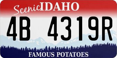 ID license plate 4B4319R