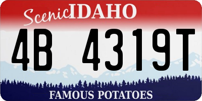 ID license plate 4B4319T